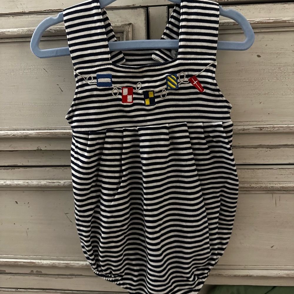 TBBC Nautical Romper 0-6M, VGUC
